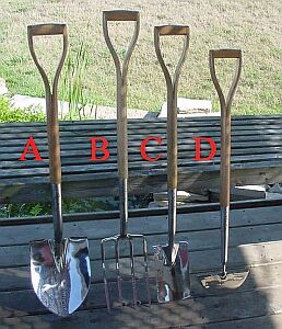 shovel, fork, spade, edger