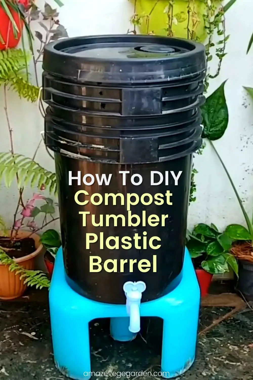 How To DIY Compost Tumbler Plastic Barrel