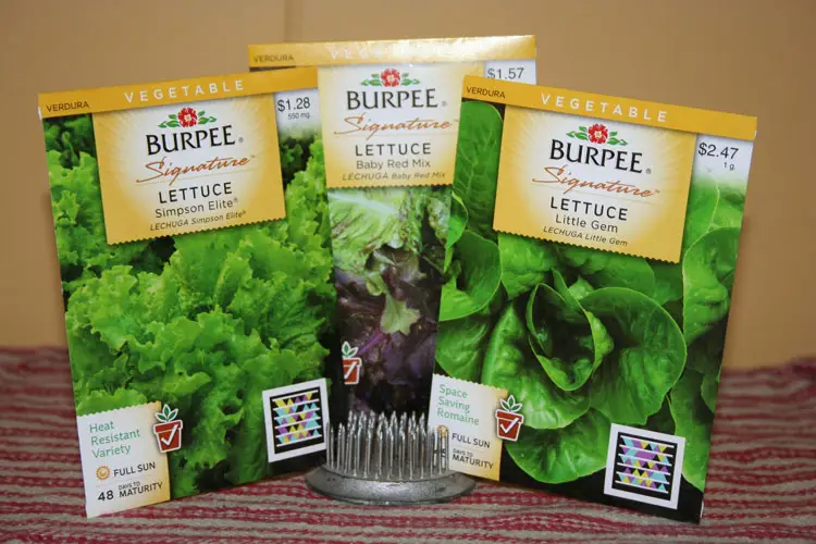 lettuce seed packs