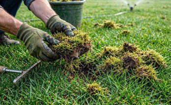 moss in grass 1
