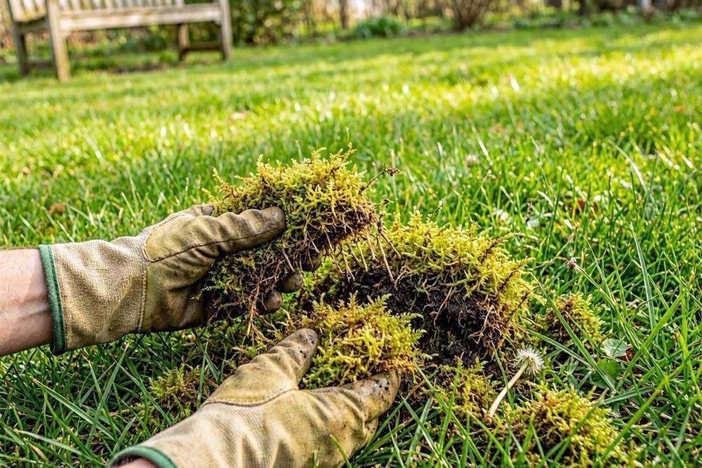 moss in grass 2
