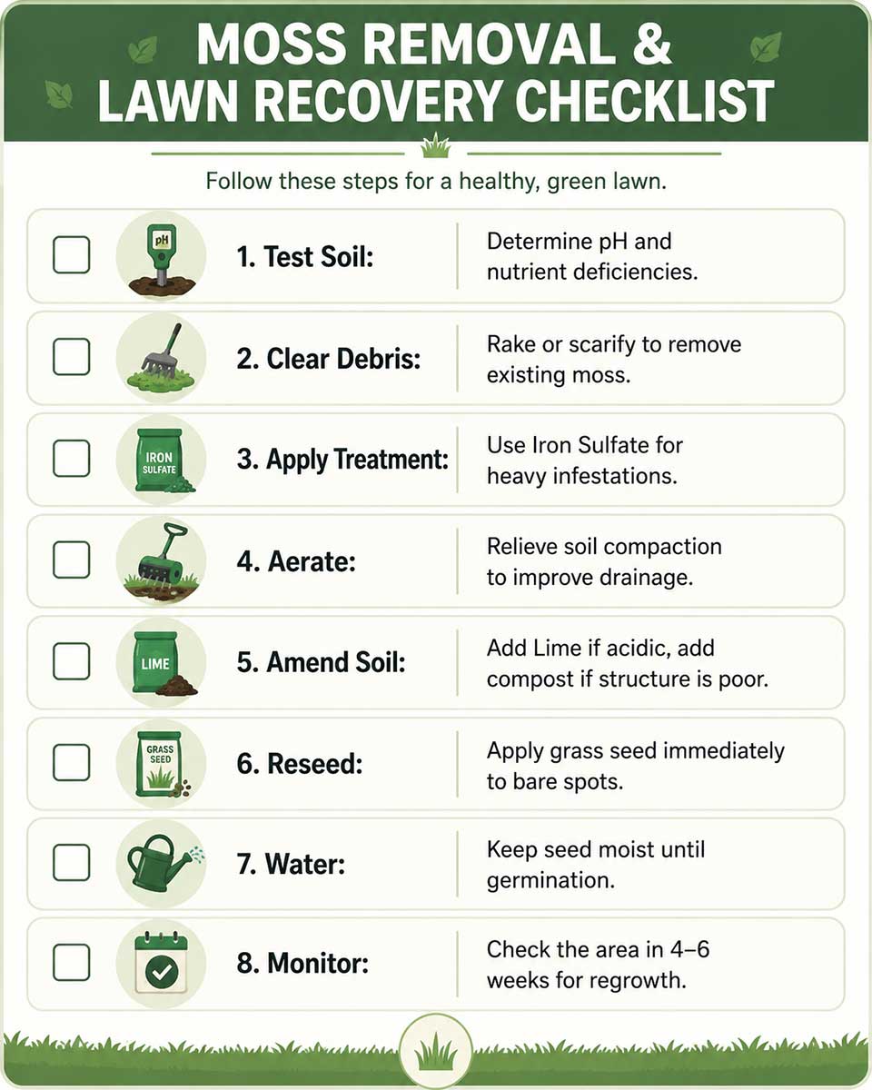 moss removal checklist